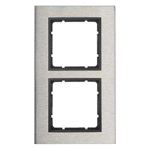 Berker 10123606 Rahmen 2fach B.7 Edelstahl/anthrazit Mesch Shop Berker 10123606 Rahmen 2fach B.7 Edelstahl/anthrazit Mesch Shop